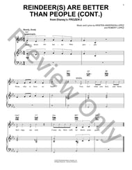 Reindeer(s) Are Better Than People (Cont.) piano sheet music cover